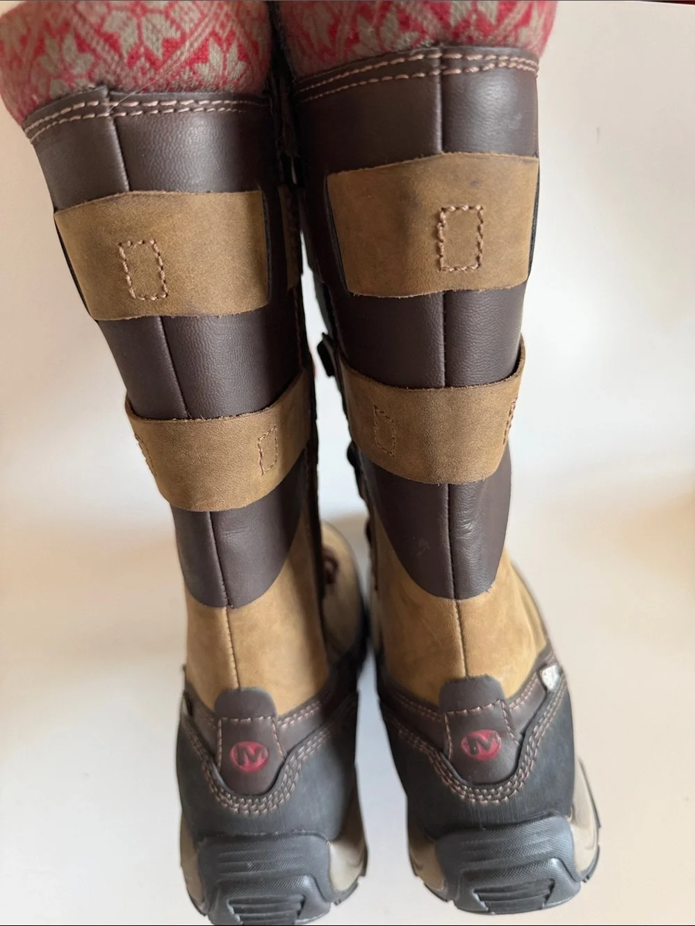 Merrell Womens Tall Winter Lace Up Side Zip Boots size 8